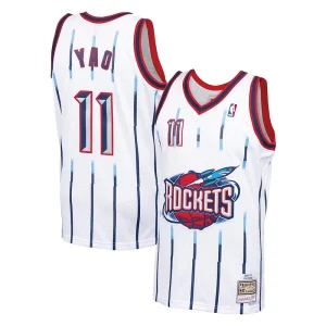 Accattivante Versatile Yao Ming Houston Rockets 2002 03 Hardwood Classics Swingman Jersey White  per i Fan Veri