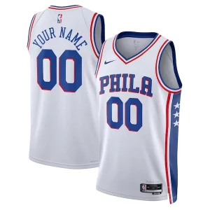 Moderno Accattivante Gorgeous Philadelphia 76ers Nike Unisex 2022/23 Swingman Custom Jersey White Association Edition  per i Fan Veri