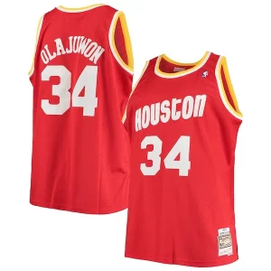 Lussuoso Hakeem Olajuwon Houston Rockets 1993/94 Big & Tall Hardwood Classics Swingman Jersey Red  per i Fan Veri