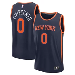 Pratico Duraturo Cool Donte DiVincenzo New York Knicks Fast Break Replica Player Jersey Statement Edition Navy  per i Fan Veri