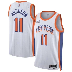 Duraturo Jalen Brunson New York Knicks Nike Unisex 2024/25 Swingman Player Jersey City Edition White  per i Fan Veri