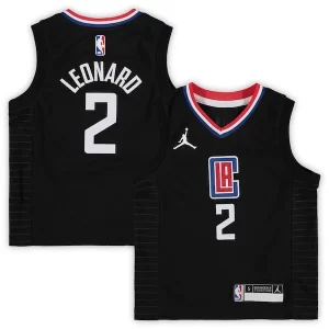 Lussuoso Magnifico Resistente Kawhi Leonard LA Clippers Jordan Brand Preschool 2020/21 Fast Break Replica Jersey Statement Edition Black  per i Fan Veri
