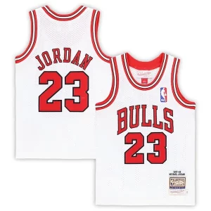 Robusto Michael Jordan Chicago Bulls Toddler 1997/98 Hardwood Classics Authentic Jersey White/Black/Red  per i Fan Veri