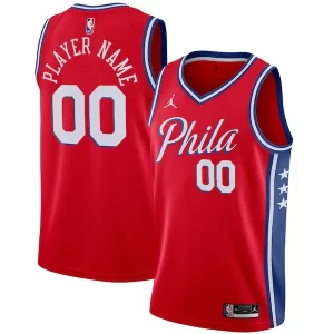 Raffinato Philadelphia 76ers Jordan Brand Swingman Custom Jersey Statement Edition Red  per i Fan Veri