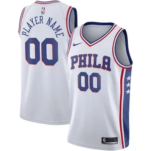 Robusto Magnifico Philadelphia 76ers Nike 2020/21 Swingman Custom Jersey Association Edition White  per i Fan Veri