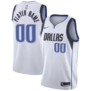 Attraente Eccezionale Comodo Dallas Mavericks Nike Custom Swingman Jersey White Association Edition  per i Fan Veri