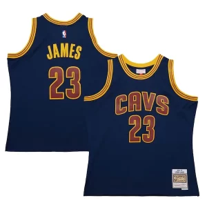 Cool LeBron James Cleveland Cavaliers 2015/16 Hardwood Classics Swingman Jersey Navy  per i Fan Veri