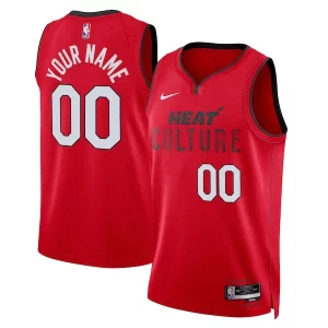 Comodo Miami Heat Nike Unisex 2024/25 Custom Swingman Jersey City Edition Red  per i Fan Veri
