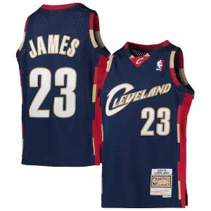 Incantevole Comodo Fascinante LeBron James Cleveland Cavaliers Youth 2008 09 Hardwood Classics Swingman Jersey Navy  per i Fan Veri