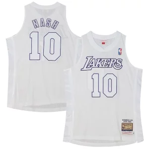 Eccezionale Fantastico Magnifico Steve Nash Los Angeles Lakers 2012 Authentic Player Jersey White  per i Fan Veri