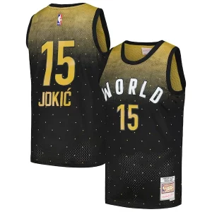 Robusto Nikola Jokic 2016 NBA Rising Stars Challenge Hardwood Classics Swingman Jersey Black  per i Fan Veri