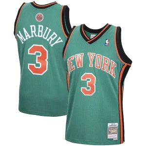 Attraente Gorgeous Ottimo Stephon Marbury New York Knicks 2001/02 Hardwood Classics Swingman Jersey Green  per i Fan Veri