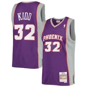Prestigioso Jason Kidd Phoenix Suns 2001/02 Hardwood Classics Swingman Jersey Purple  per i Fan Veri