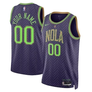 Elegante New Orleans Pelicans Nike Unisex 2024/25 Custom Swingman Jersey City Edition Purple  per i Fan Veri