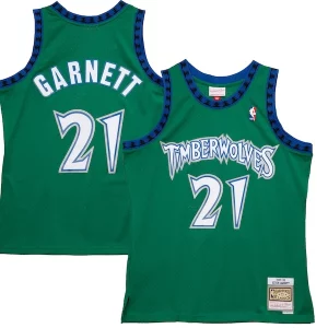 Pratico Classico Kevin Garnett Minnesota Timberwolves 1997/98 Hardwood Classics Reload 2.0 Swingman Jersey Green  per i Fan Veri