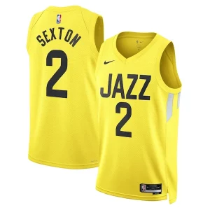 Bellissimo Raffinato Collin Sexton Utah Jazz Nike Unisex Swingman Jersey Icon Edition Gold  per i Fan Veri