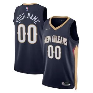 Bellissimo Ottimo New Orleans Pelicans Nike 2021/22 Diamond Swingman Custom Jersey Icon Edition Navy  per i Fan Veri