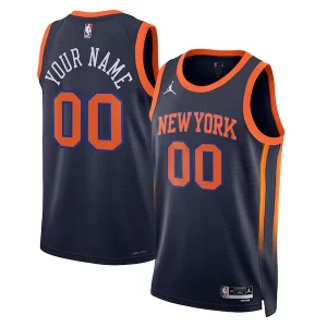 Splendido New York Knicks Jordan Brand Unisex 2022/23 Swingman Custom Jersey Statement Edition Navy  per i Fan Veri