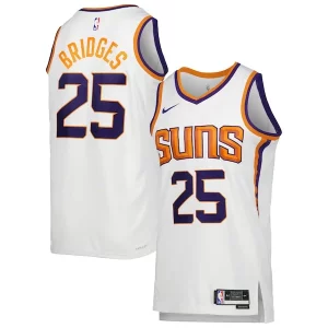 Pratico Mikal Bridges Phoenix Suns Nike Unisex Swingman Jersey Association Edition White/Purple  per i Fan Veri