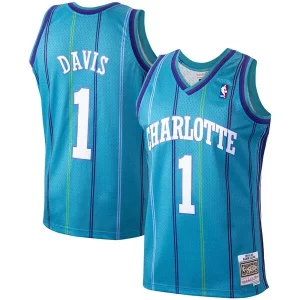 Ottimo Gorgeous Baron Davis Charlotte Hornets 1999/00 Hardwood Classics Swingman Jersey Teal  per i Fan Veri