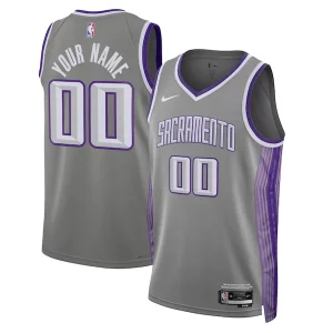 Lussuoso Sacramento Kings Nike Unisex 2022/23 Swingman Custom Jersey City Edition Black  per i Fan Veri