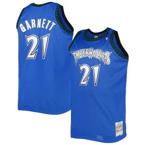 Meraviglioso Kevin Garnett Minnesota Timberwolves Big & Tall Hardwood Classics 2003/04 Swingman Jersey Blue  per i Fan Veri