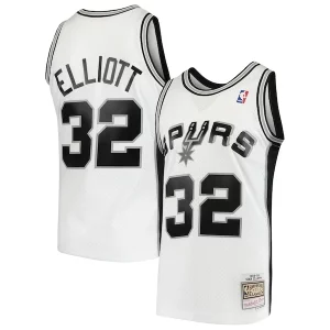 Prestigioso Sean Elliott San Antonio Spurs 1998/99 Hardwood Classics Swingman Jersey White  per i Fan Veri