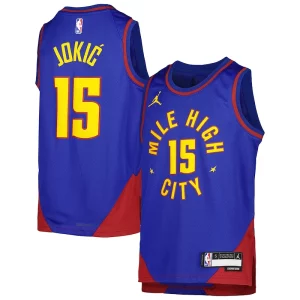 Accattivante Lussuoso Nikola Jokic Denver Nuggets Jordan Brand Youth Swingman Jersey Statement Edition Blue  per i Fan Veri
