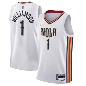 Eccezionale Zion Williamson New Orleans Pelicans Nike Youth Swingman Jersey City Edition White  per i Fan Veri