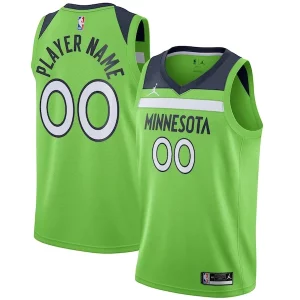 Versatile Pratico Minnesota Timberwolves Jordan Brand Swingman Custom Jersey Statement Edition Green  per i Fan Veri