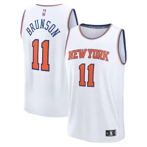 Moderno Bellissimo Sofisticato Jalen Brunson New York Knicks Fast Break Replica Player Jersey Association Edition White  per i Fan Veri