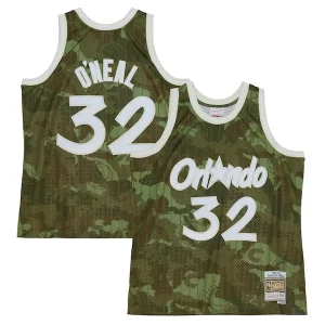 Pratico Fascinante Trendy Shaquille O'Neal Orlando Magic Hardwood Classics 1994/95 Ghost Green Swingman Jersey Camo  per i Fan Veri
