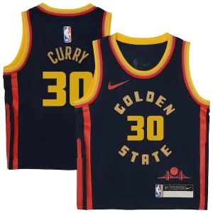 Comodo Gorgeous Cool Stephen Curry Golden State Warriors Nike Preschool 2024/25 Swingman Player Jersey City Edition Navy  per i Fan Veri
