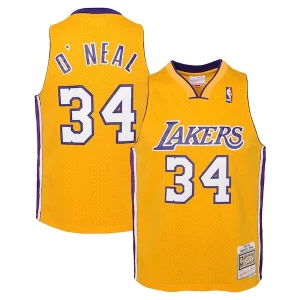 Classico Shaquille O'Neal Los Angeles Lakers Youth 1999/00 Hardwood Classics Swingman Jersey Gold  per i Fan Veri