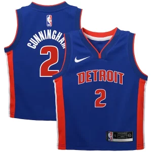 Magnifico Prestigioso Cade Cunningham Detroit Pistons Nike Toddler Swingman Player Jersey Icon Edition Blue  per i Fan Veri