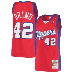 Comodo Duraturo Pratico Elton Brand LA Clippers Hardwood Classics Swingman Jersey Red  per i Fan Veri