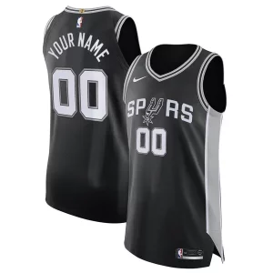 Gorgeous San Antonio Spurs Nike Authentic Custom Jersey Black Icon Edition  per i Fan Veri