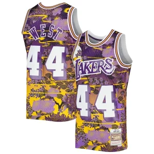 Bellissimo Jerry West Los Angeles Lakers 1971/72 Hardwood Classics Lunar New Year Swingman Jersey Purple  per i Fan Veri