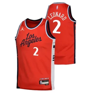 Sofisticato Moderno Robusto Kawhi Leonard LA Clippers Jordan Brand Youth Swingman Jersey Statement Edition Red  per i Fan Veri