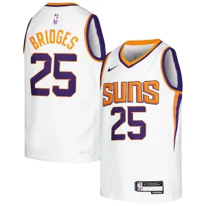 Resistente Mikal Bridges Phoenix Suns Nike Youth Swingman JerseyAssociation Edition White/Purple  per i Fan Veri