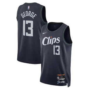 Gorgeous Classico Elegante Paul George LA Clippers Nike Unisex 2023/24 Swingman Jersey Navy City Edition  per i Fan Veri