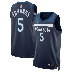 Trendy Prestigioso Anthony Edwards Minnesota Timberwolves Nike Unisex Swingman Replica Jersey Icon Edition Navy  per i Fan Veri