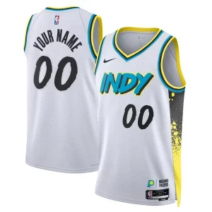 Splendido Comodo Duraturo Indiana Pacers Nike Unisex 2024/25 Custom Swingman Jersey City Edition White  per i Fan Veri