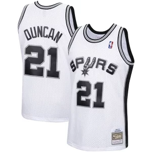 Fascinante Trendy Gorgeous Tim Duncan San Antonio Spurs 1998/99 Hardwood Classics Swingman Jersey White  per i Fan Veri