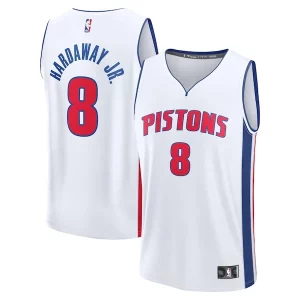 Robusto Tim Hardaway Jr. Detroit Pistons Fast Break Replica Player Jersey Association Edition White  per i Fan Veri
