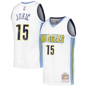 Stupendo Versatile Moderno Nikola Jokic Denver Nuggets 2016/17 Throwback Swingman Jersey White  per i Fan Veri