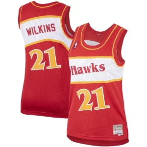 Trendy Dominique Wilkins Atlanta Hawks Women's Hardwood Classics Swingman Jersey Red  per i Fan Veri