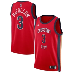 Raffinato CJ McCollum New Orleans Pelicans Jordan Brand Unisex Swingman Jersey Statement Edition Red  per i Fan Veri