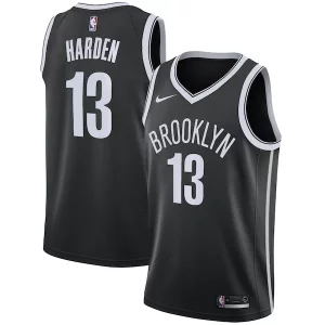 Trendy James Harden Brooklyn Nets Nike 2020/21 Swingman Jersey Black Icon Edition  per i Fan Veri