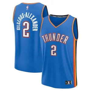 Lussuoso Shai Gilgeous Alexander Oklahoma City Thunder Fast Break Replica Player Jersey Icon Edition Blue  per i Fan Veri